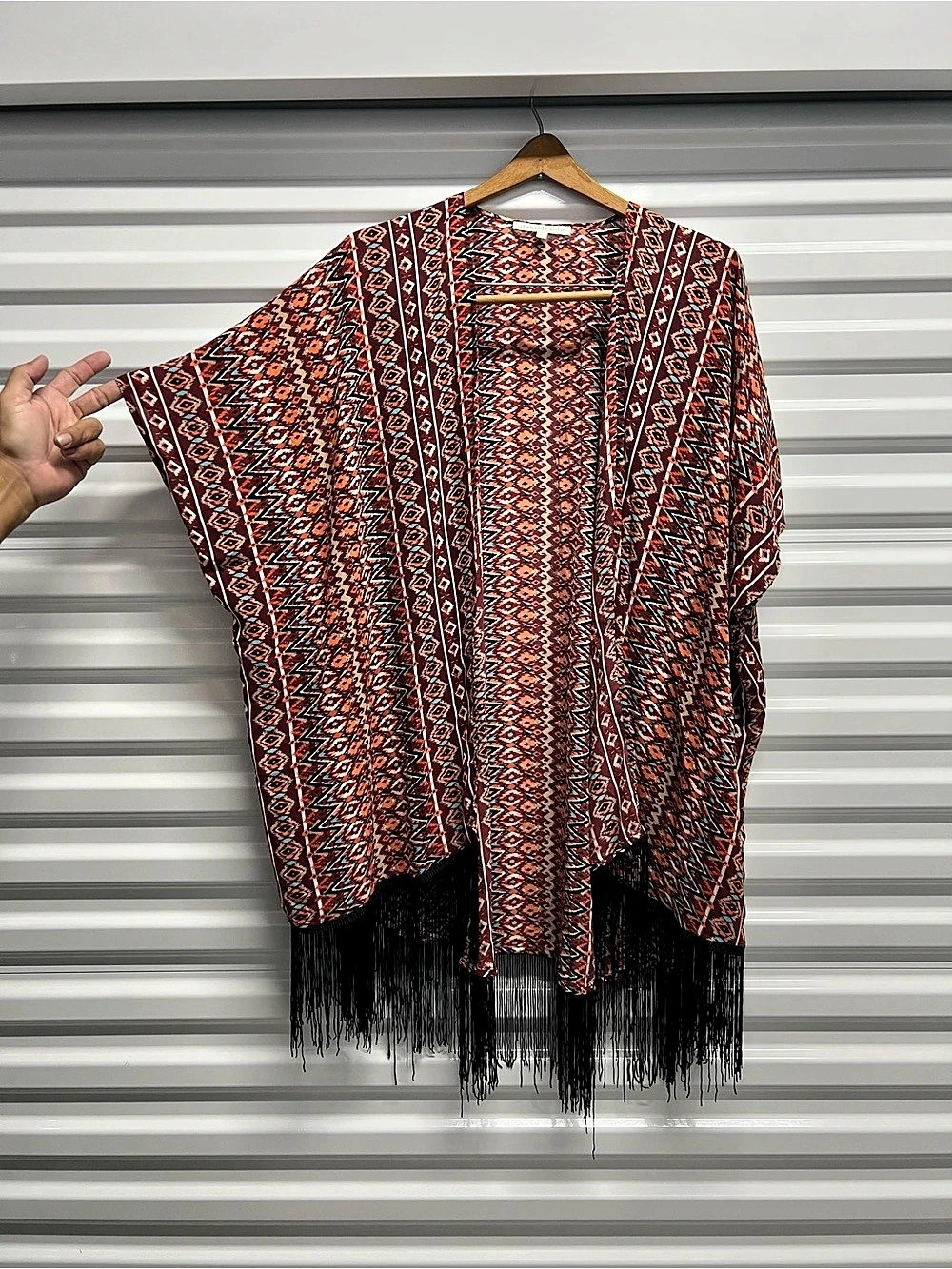 Daniel Rainn Geometric Fringe Tunic Like New size S